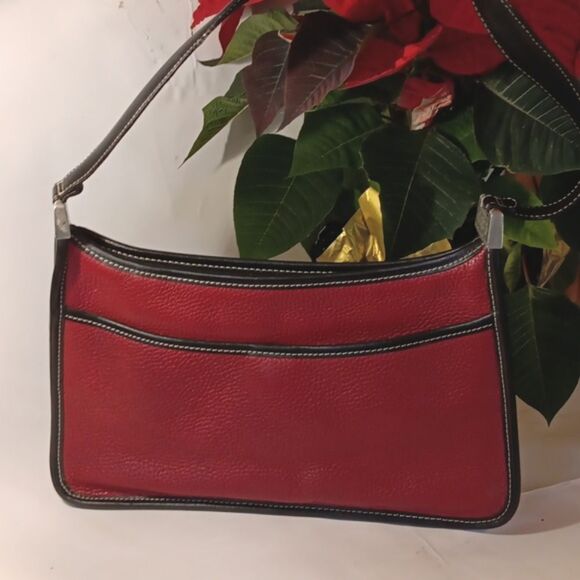 Brighton Red and Black Bag. Vintage.  Classic. RED - Picture 4 of 12